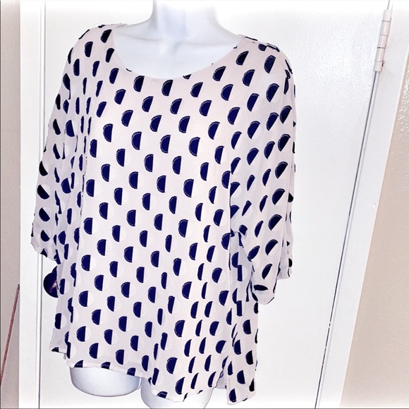 Vince Camino polka dot creed blouse bat wing size small - Picture 1 of 13